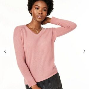 Charter Club Pink V-Neck Sweater